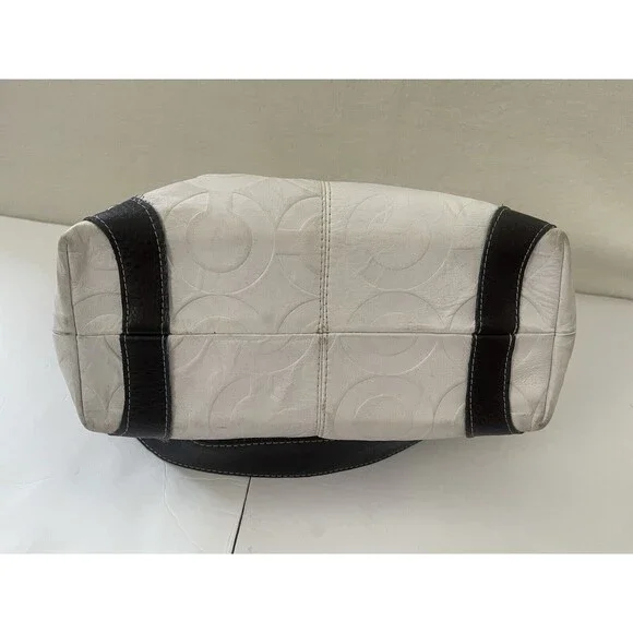 Coach Women’s White Shoulder Bag Dark Brown Strap Please Read - Picture 5 of 16